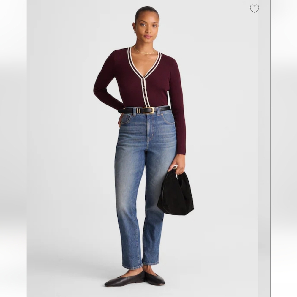 Madewell High-Rise Straight Leg Jeans in Medium Blue Wash